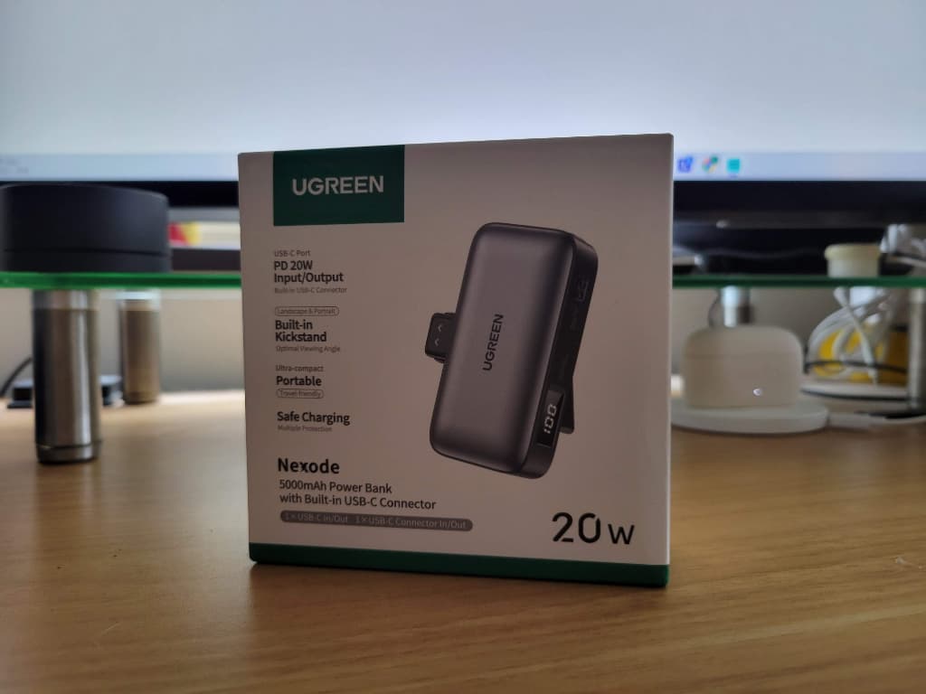 UGREEN Built-In USB-Cコネクター モバイルバッテリー 5000mAh